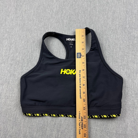 Hoka One One Sports Bra Women Medium Black  Hupana Yoga Athletic Unpadded Active - Picture 5 of 9